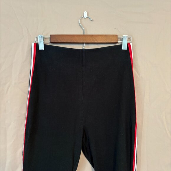 Wild Fable Red/White Side Striped Black Leggings Soft Stretchy Women's M - Picture 3 of 5